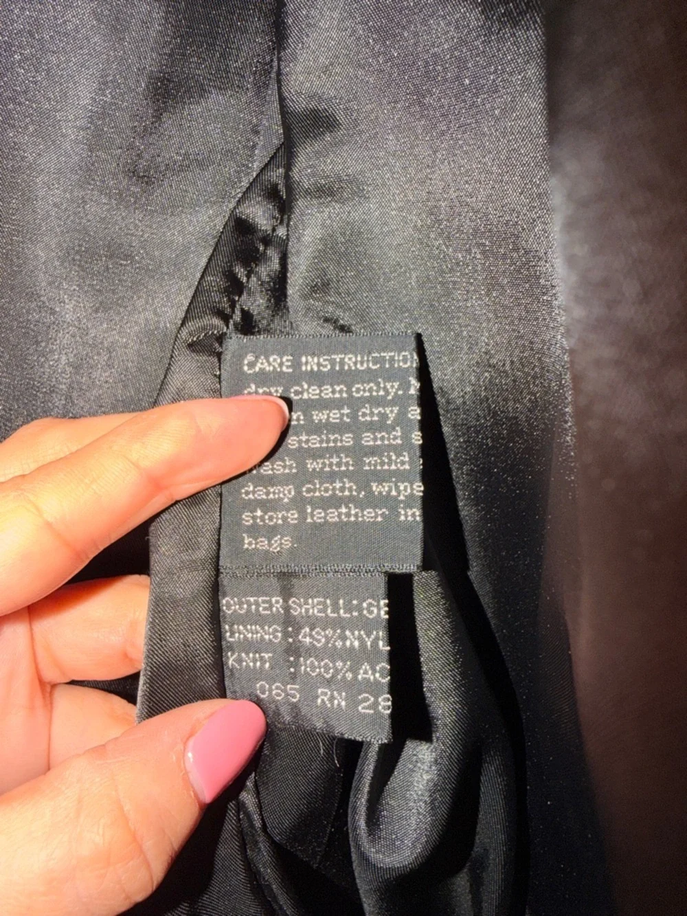 Members Only Black Leather Flight-Style Bomber Jacket‎ Classic Retro Biker M 42